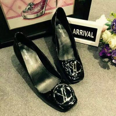 LV Shallow mouth Block heel Shoes Women--018